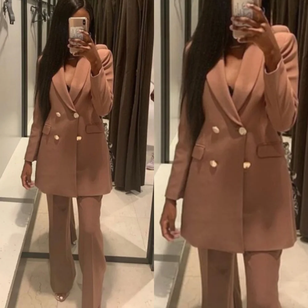 Zara double breasted long blazer size S - Picture 2 of 16